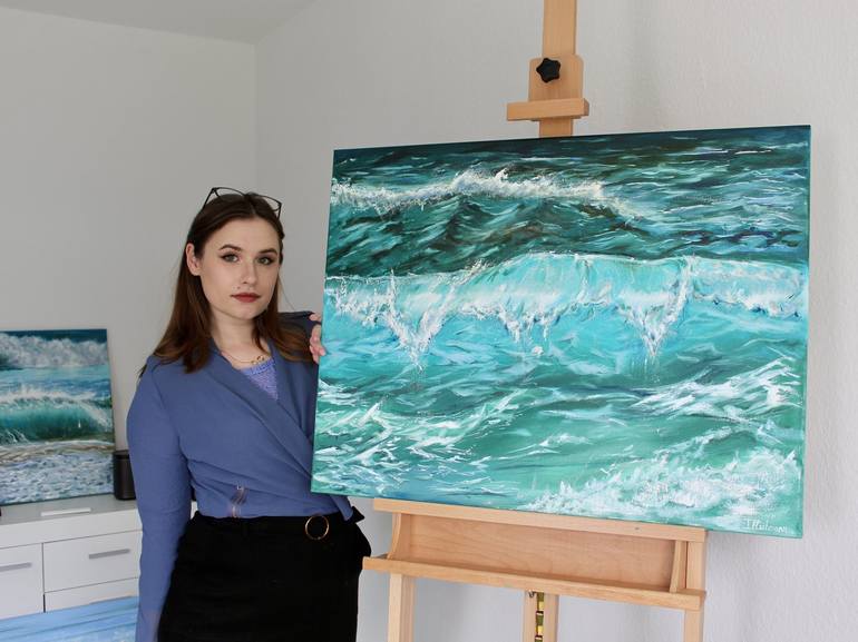 Original Photorealism Seascape Painting by Liza Illichmann