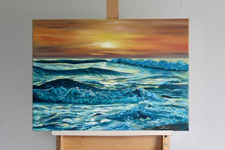 Original Photorealism Seascape Painting by Liza Illichmann