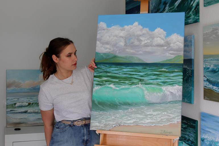 Original Photorealism Seascape Painting by Liza Illichmann