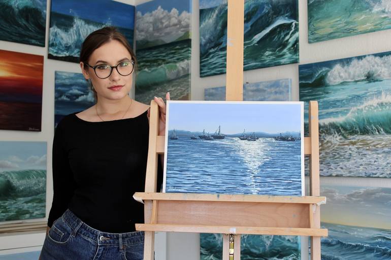 Original Photorealism Seascape Painting by Liza Illichmann