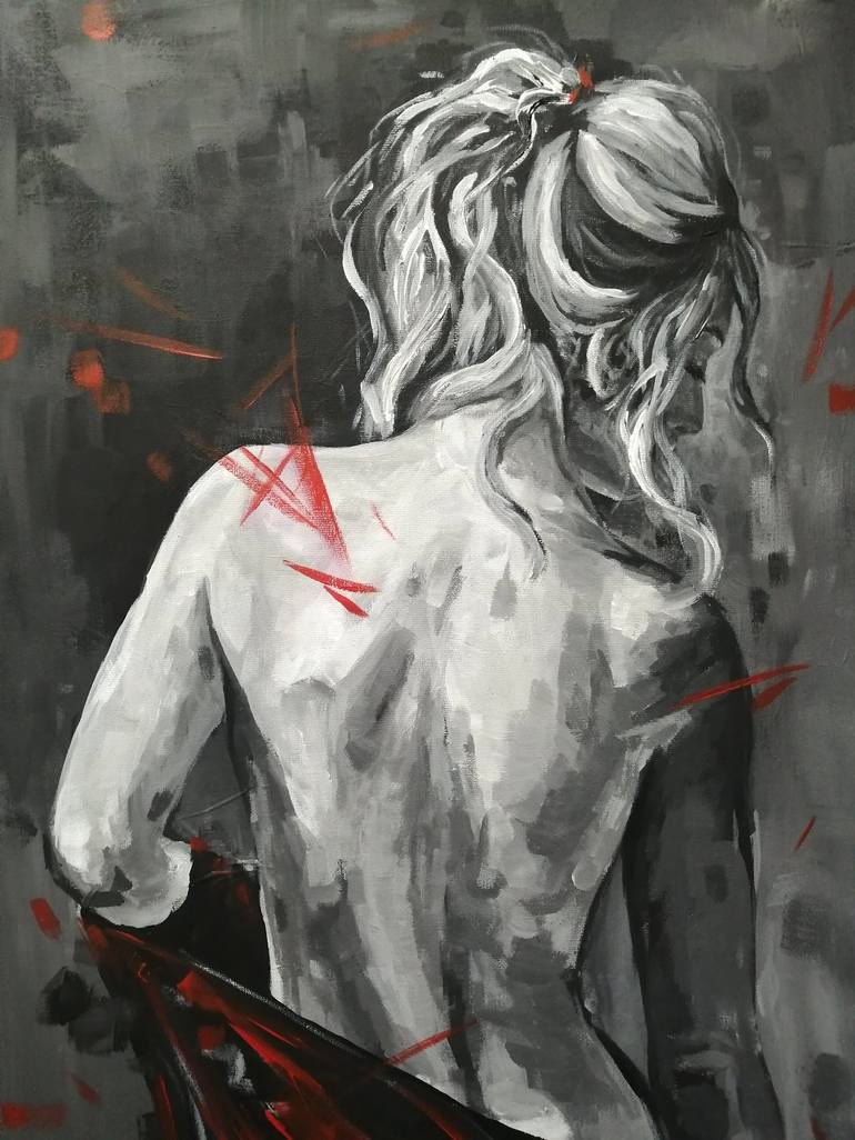 Original Conceptual Erotic Painting by Alina Nikitina