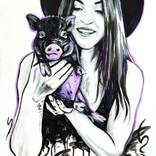 Collection totem animals and celebrity portraits (pop-ART)  figurative paintings