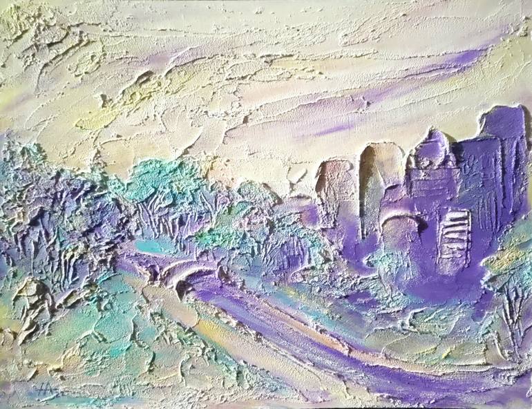 Original Abstract Landscape Painting by Alina Nikitina