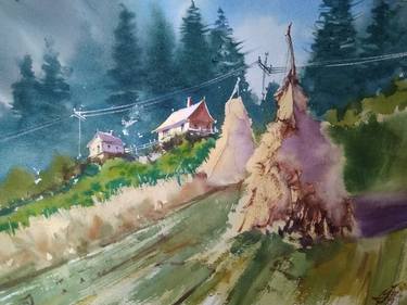 Original Impressionism Rural life Paintings by Igor Trokhymenko