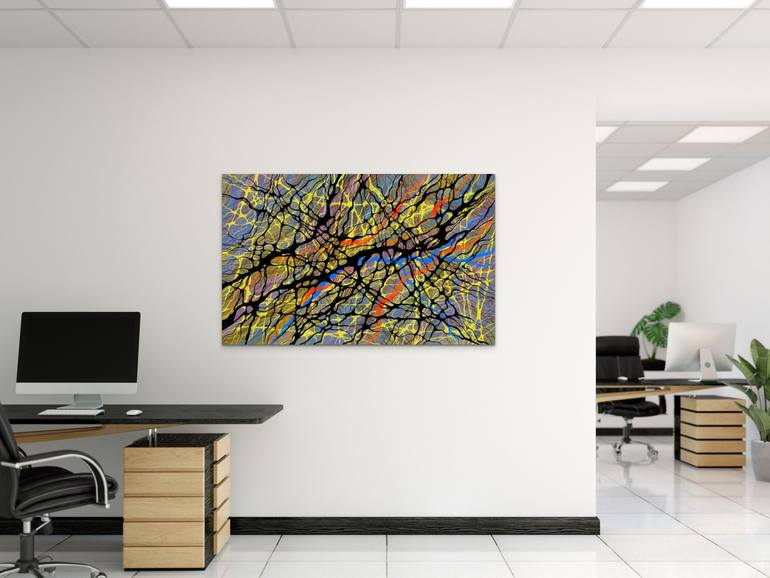Original Abstract Expressionism Abstract Printmaking by Snezhana Stoyanova
