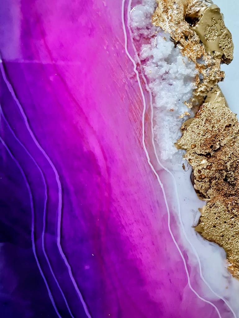 Amethyst geode gold era Digital by Karina Ammar