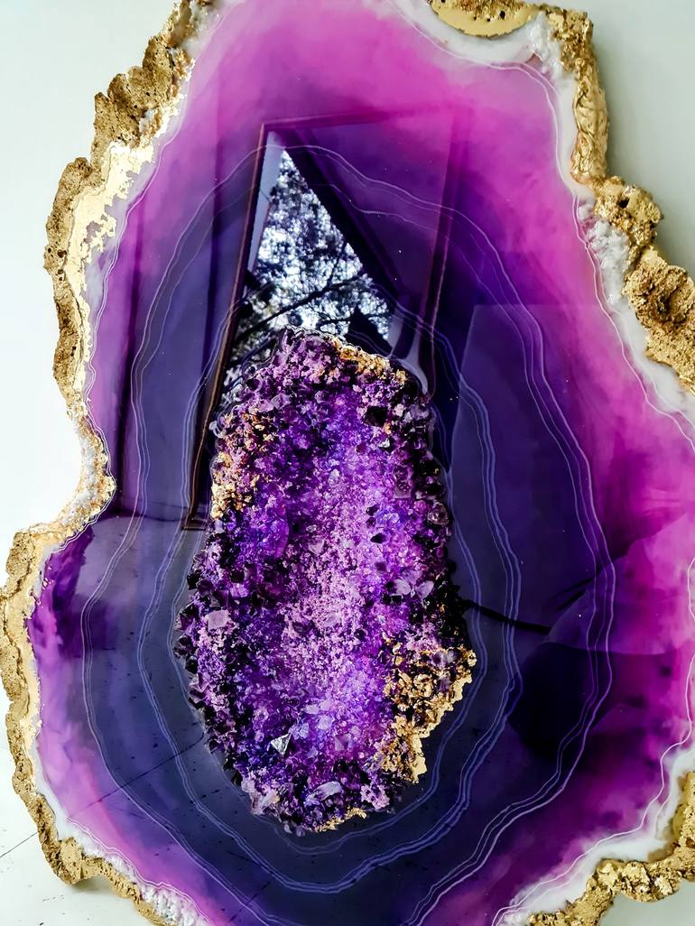 Amethyst geode gold era Digital by Karina Ammar