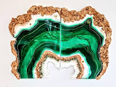 Green Geode Diptych thumb