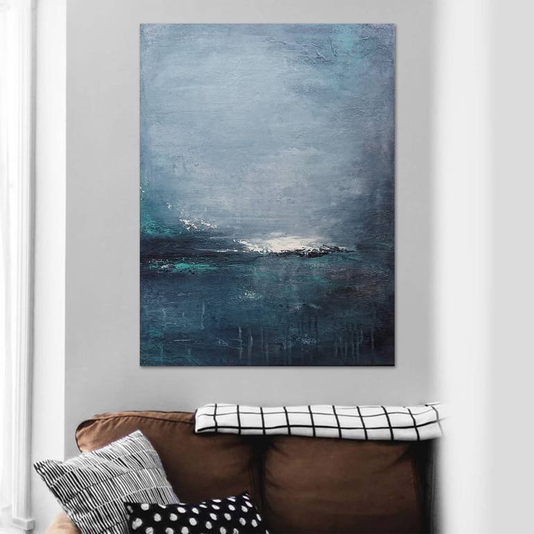 Original Abstract Seascape Painting by Yulia Imameeva