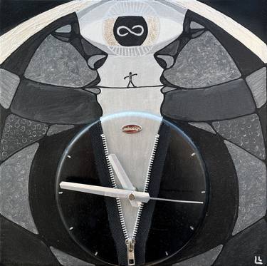 Painting with clock, Equilibrium, time balance thumb