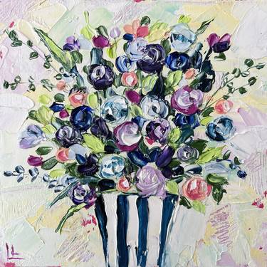 Print of Impressionism Floral Paintings by Leah Larisa Bunshaft DIZLARKA