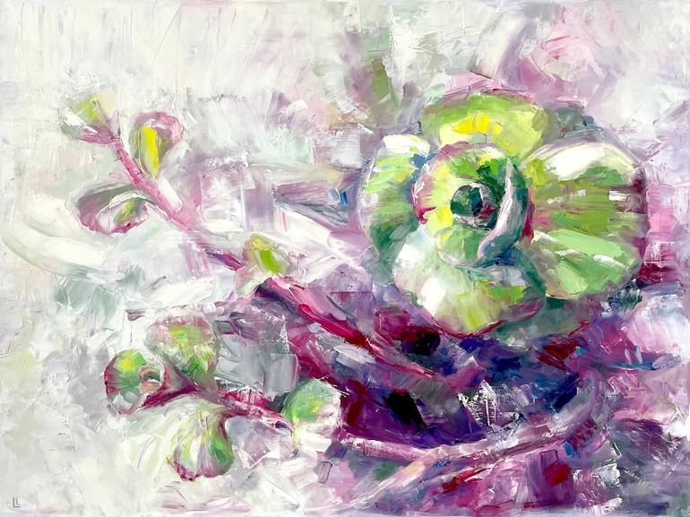Print of Abstract Floral Paintings by Leah Larisa Bunshaft Dizlarka