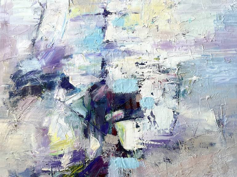Original Abstract Expressionism Abstract Painting by Leah Larisa Bunshaft DIZLARKA