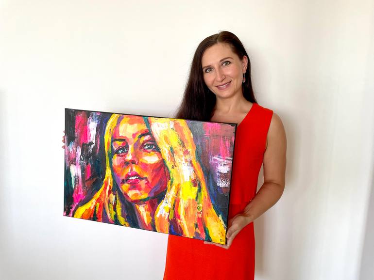 Original Illustration Women Painting by Leah Larisa Dizlarka
