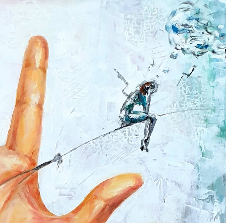 Original Illustration Abstract Painting by Leah Larisa Dizlarka