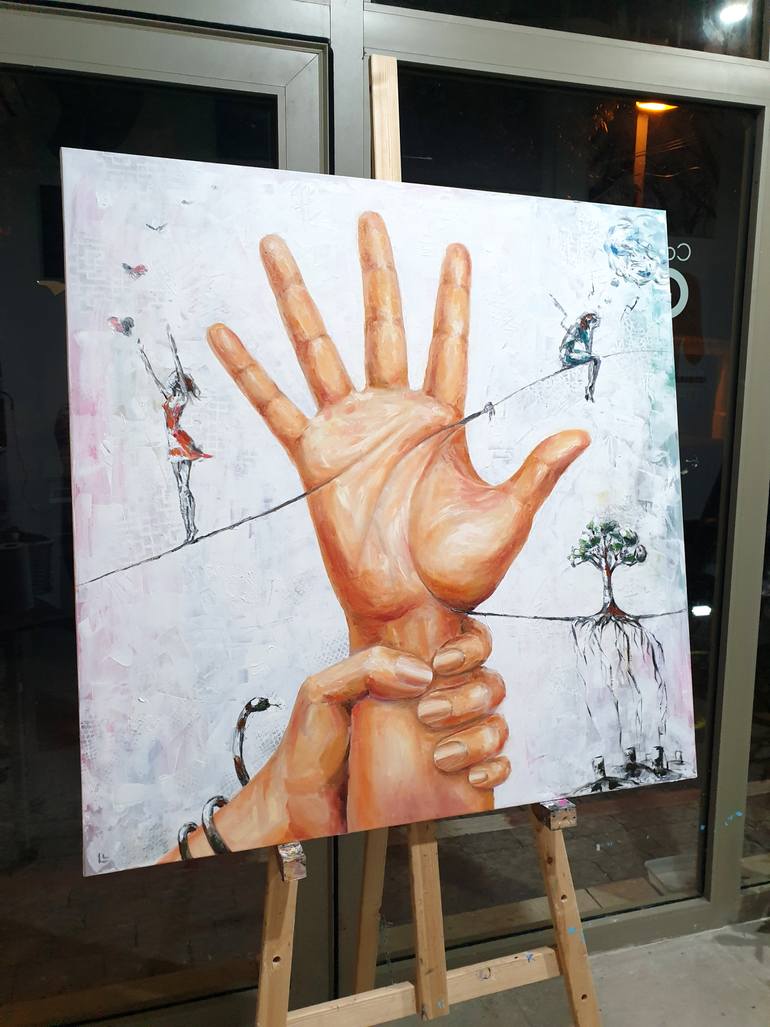 Original Illustration Abstract Painting by Leah Larisa Dizlarka