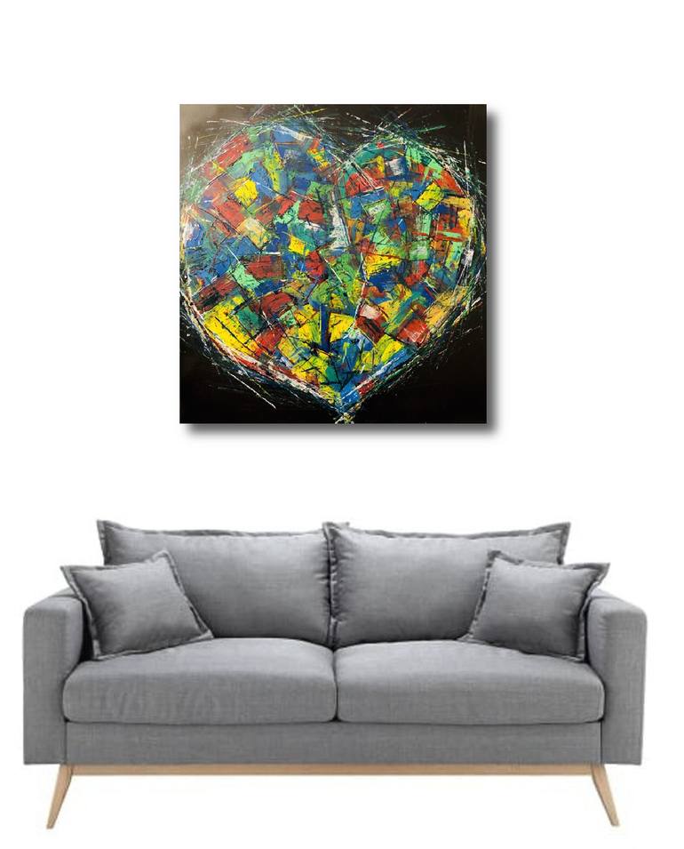 Original Abstract Love Painting by Positiff Art