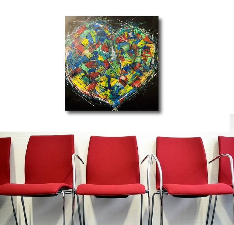 Original Abstract Love Painting by Positiff Art