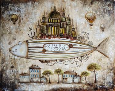 Print of Surrealism Fish Paintings by Irina Movchan