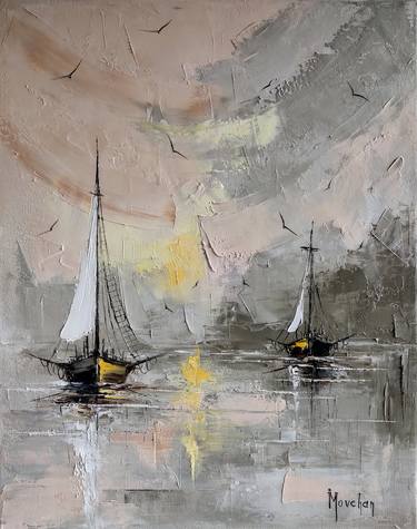 Original Sailboat Paintings by Irina Movchan