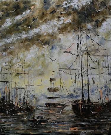 Print of Impressionism Ship Paintings by Irina Movchan