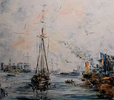 Print of Impressionism Ship Paintings by Irina Movchan