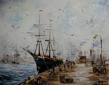 Print of Impressionism Ship Paintings by Irina Movchan