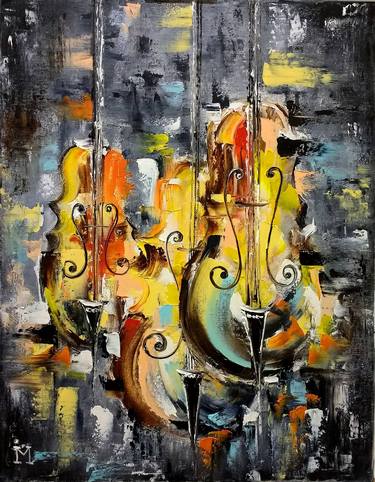 Print of Abstract Music Paintings by Irina Movchan