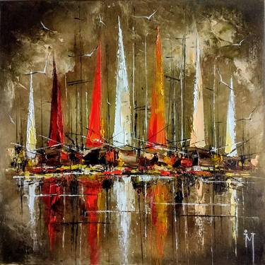 Print of Sailboat Paintings by Irina Movchan