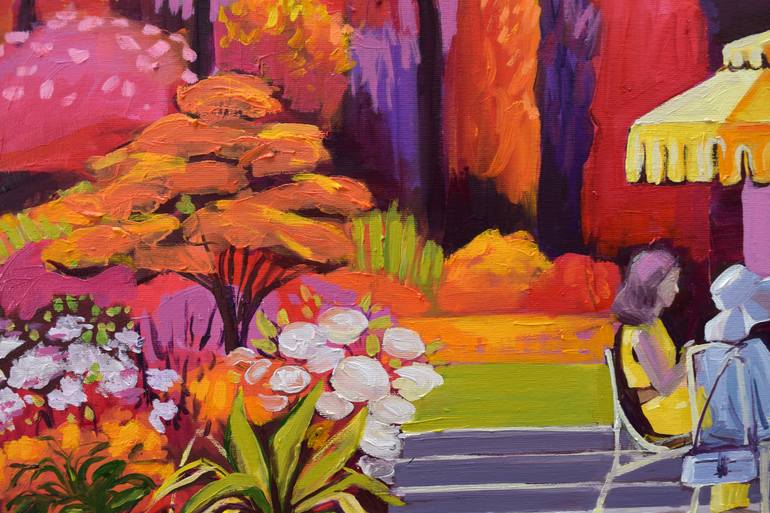 Original Contemporary Garden Painting by Erika Balla