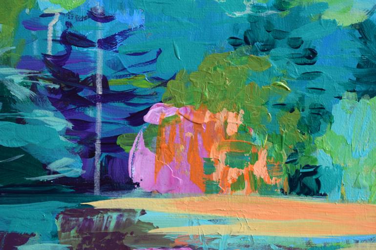 Original Impressionism Landscape Painting by Erika Balla