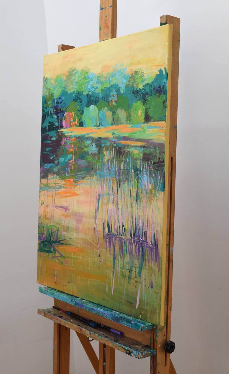Original Impressionism Landscape Painting by Erika Balla
