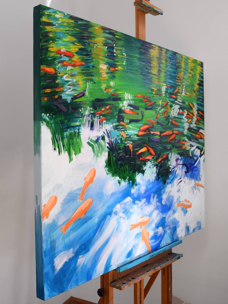 Original Expressionism Nature Painting by Erika Balla
