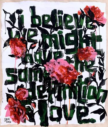 Original Abstract Typography Paintings by Jillian Adel