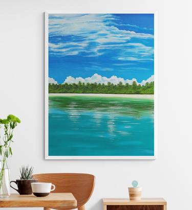 Original Art Deco Seascape Paintings by Ayushi Bhatter