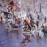 Old city landscape painting colorsbyumair