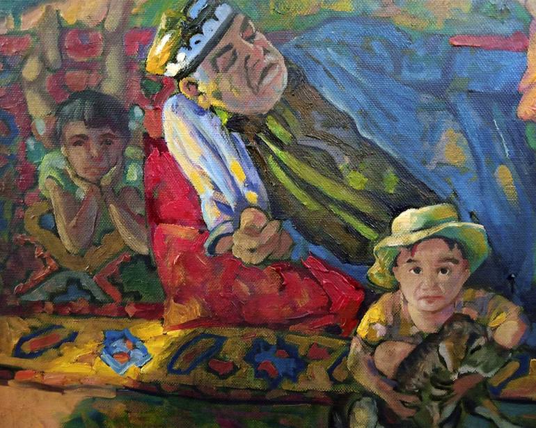 Original Impressionism Performing Arts Painting by Bakhtiyar Urakov