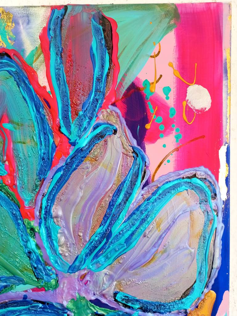 Original Abstract Expressionism Floral Painting by Nicole Legendre