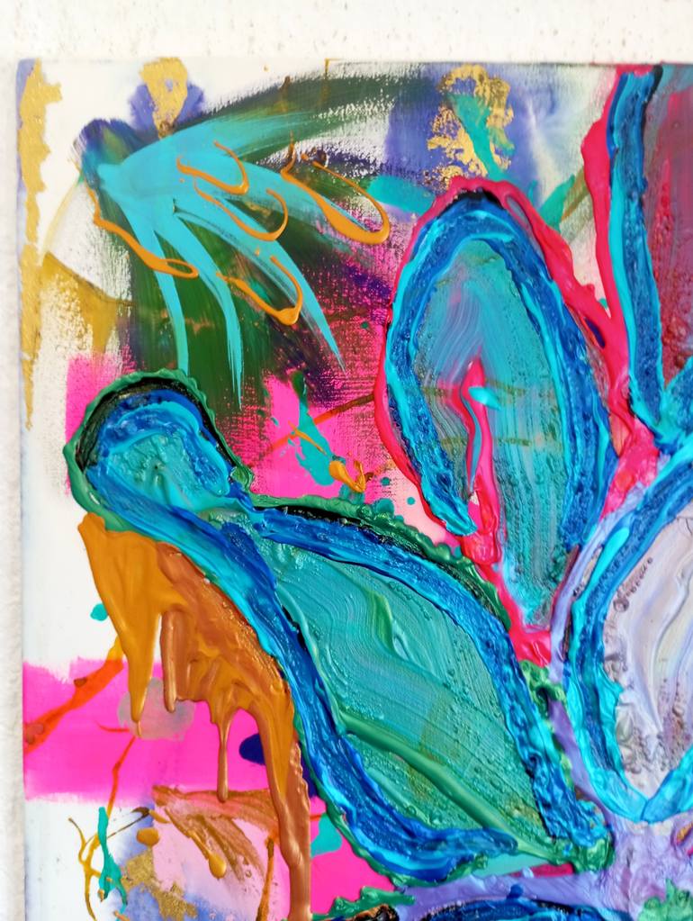 Original Abstract Expressionism Floral Painting by Nicole Legendre