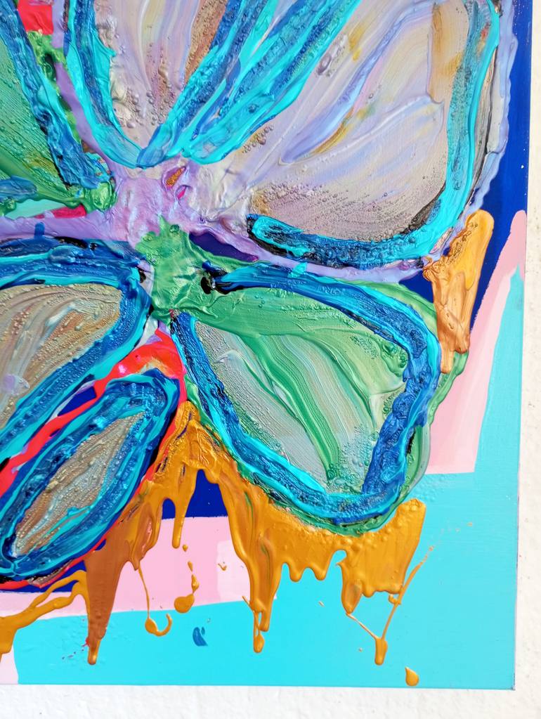 Original Abstract Expressionism Floral Painting by Nicole Legendre