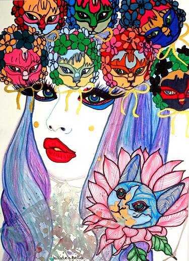 Original Pop Art Animal Drawings by Nicole Legendre