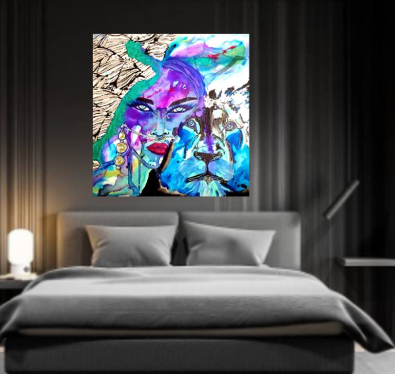 Original Surrealism Animal Painting by Nicole Legendre
