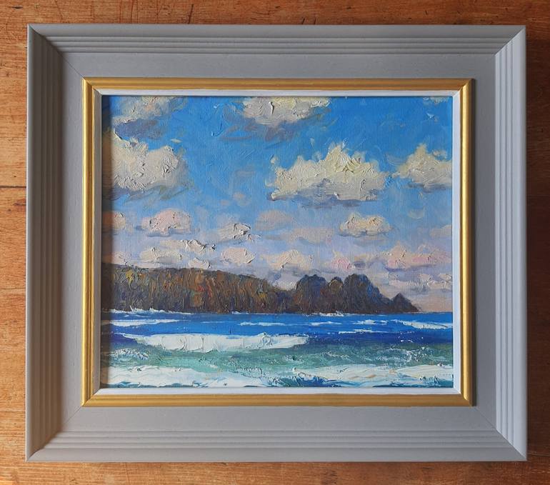 Original Impressionism Seascape Painting by ROBERTO PONTE