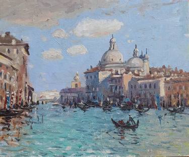 Original Impressionism Cities Paintings by ROBERTO PONTE