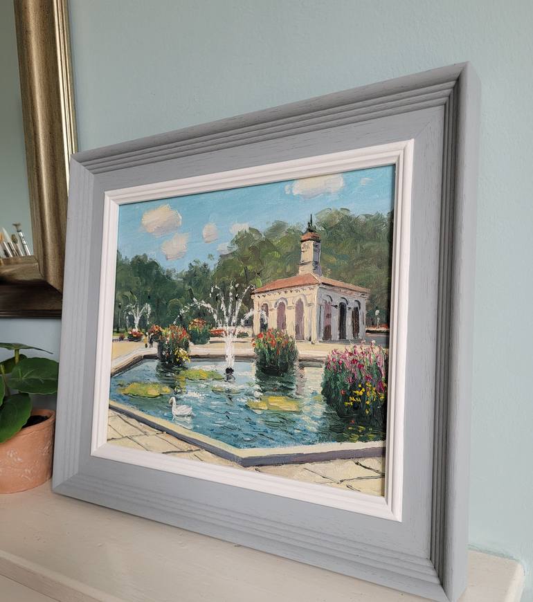 Original Impressionism Cities Painting by Roberto Ponte