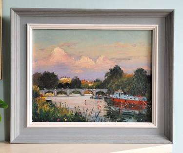 Original Impressionism Cities Painting by Roberto Ponte