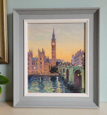 Original Impressionism Cities Painting by Roberto Ponte