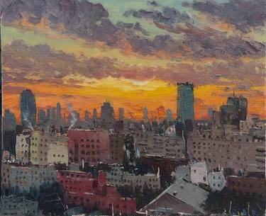 Manhattan sunset, New York thumb