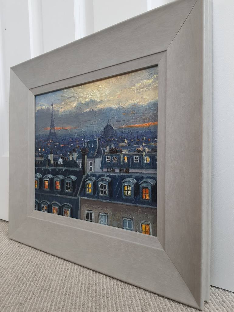 Original Impressionism Cities Painting by ROBERTO PONTE