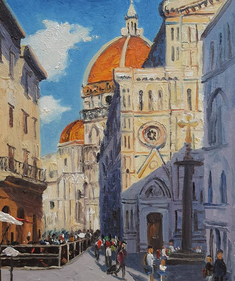 Original Cities Painting by ROBERTO PONTE